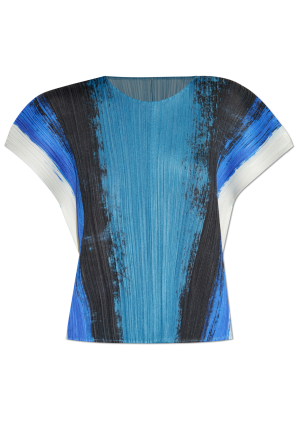 Niebieski Plisowane spodnie Pleats Please Issey Miyake